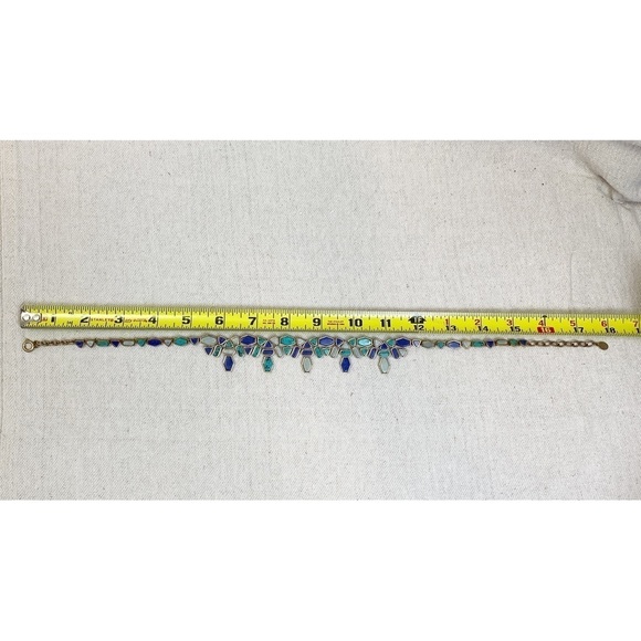 Loft faux turquoise and lapis stone look necklace - Picture 5 of 5